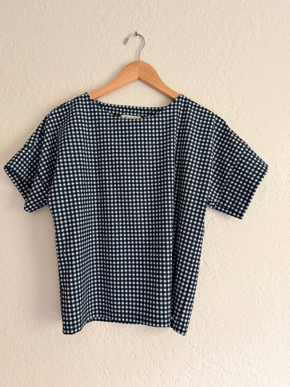 Albion Fit Boss Tee black/white check Short Sleeve S Like New Albion
